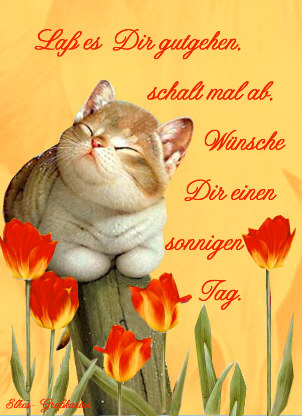 Laß es Dir gutgehen, schalt mal ab, ich wünsche Dir heute einen schönen